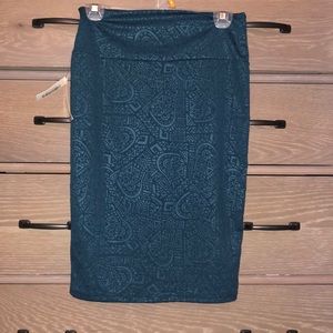 LuLaRoe Teal Cassie Skirt! See second picture for pattern detail. Beautiful!